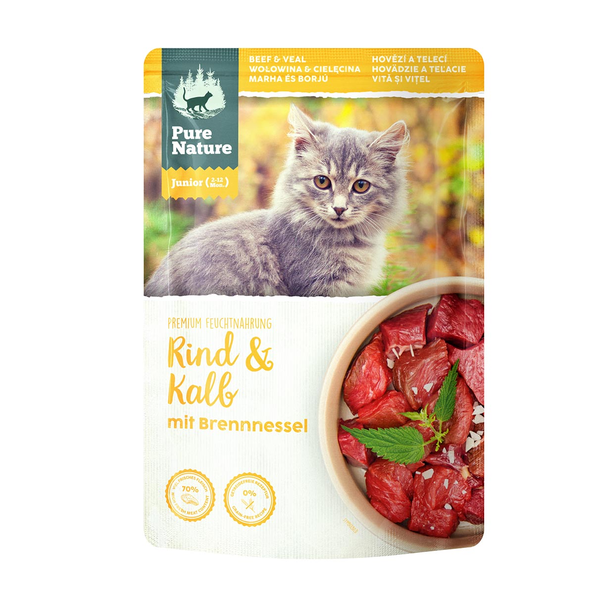 Pure Nature JUNIOR Rind & Kalb mit Brennnessel bei ZooRoyal