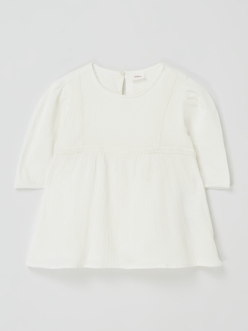 Blusenshirt aus Krepp in ecru