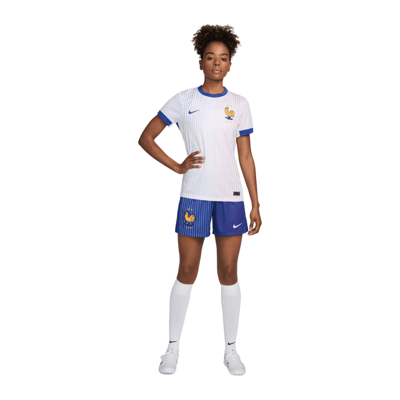 Nike Frankreich Short Away EM 2024 Damen Blau F452