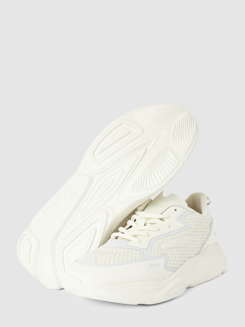 Sneaker mit Label-Details Modell 'Leon' in weiß