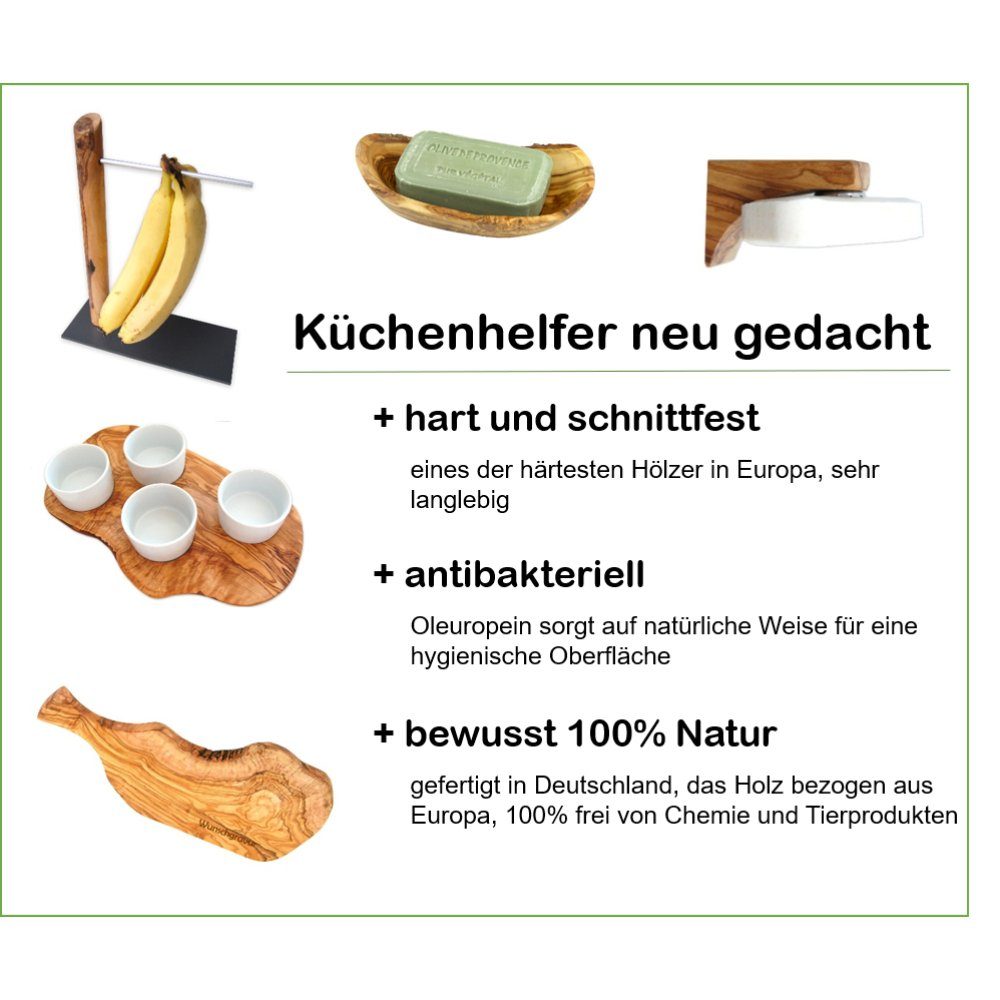 Olivenholz-erleben Esslöffel Esslöffel aus Olivenholz (1 Stück), antibakterielle Wirkung