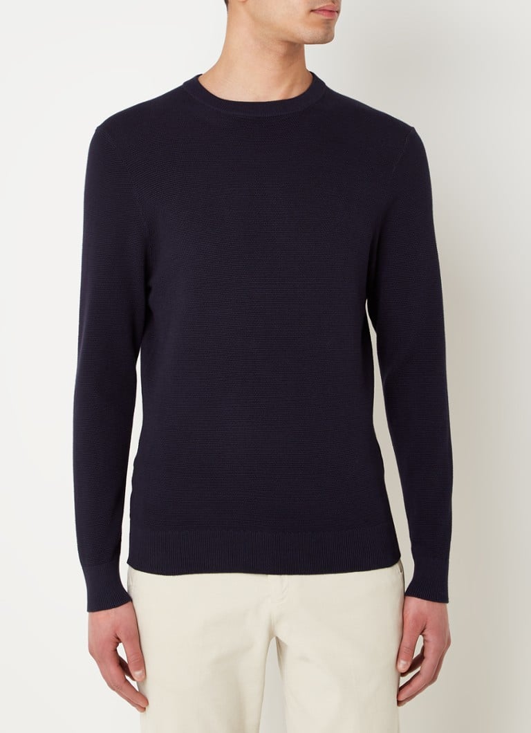 Profuomo Fine-knit round-neck pullover
