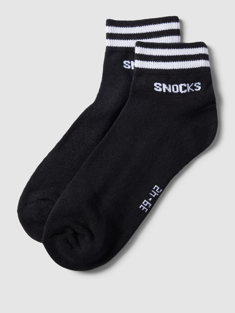 Socken mit Streifen im 2er-Pack in schwarz