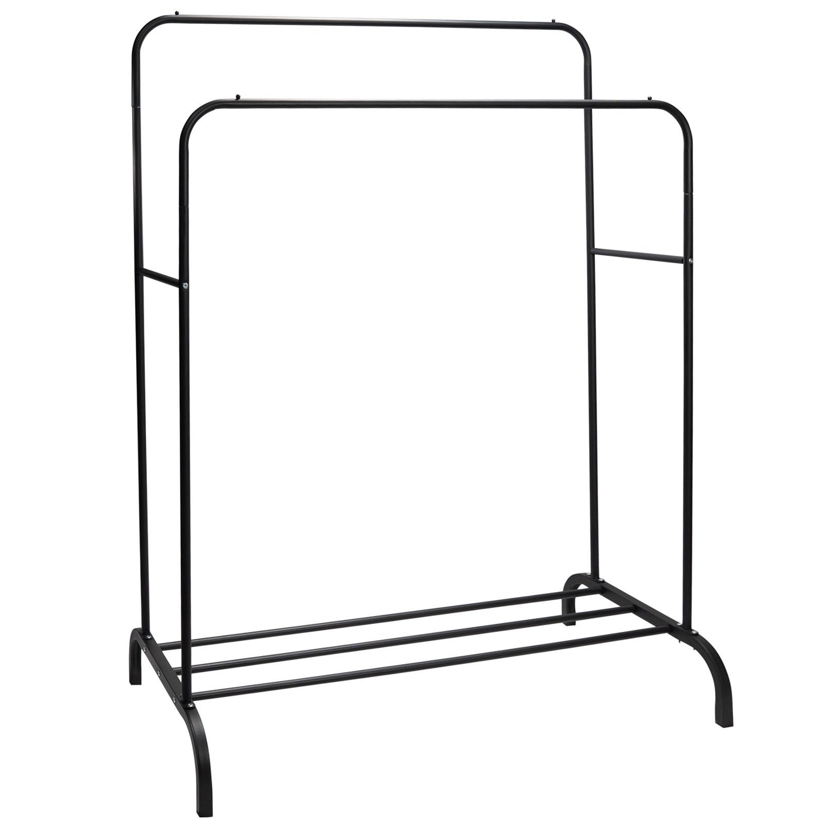 Grafner Wäscheständer Kleiderständer Kleiderstange aus Metall schwarz Garderobe KS11096, Maße (LxTxH): 110x54x145 cm