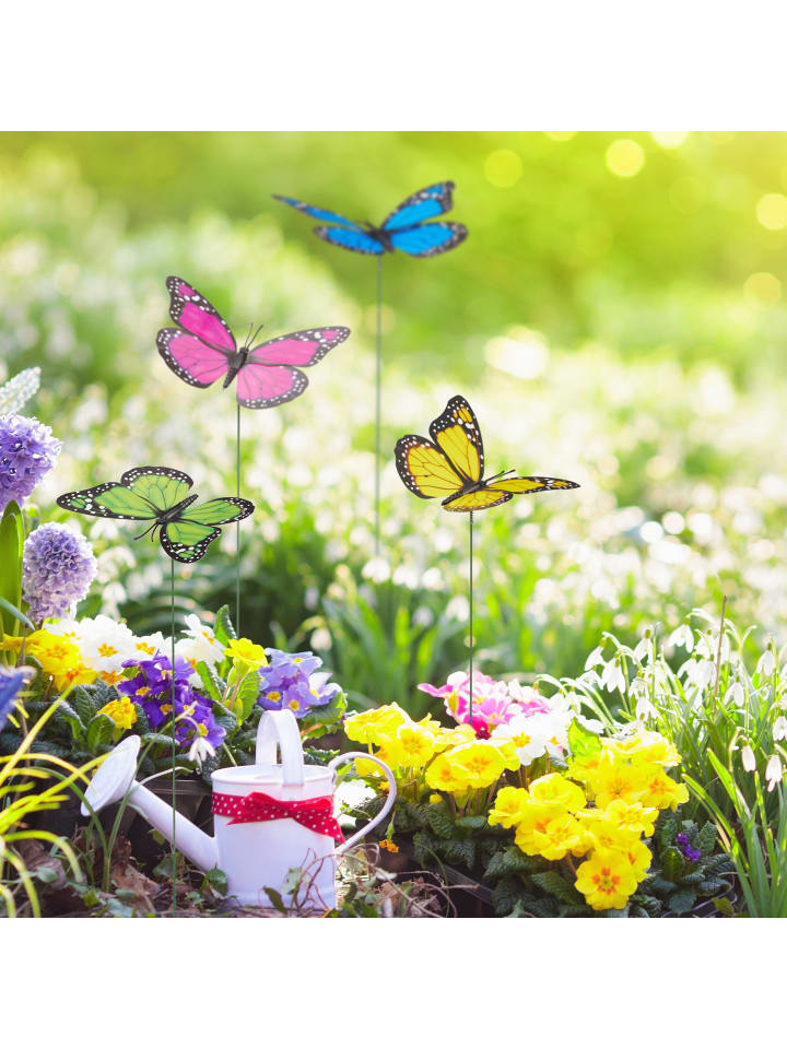 relaxdays 72x Gartendeko Schmetterling in Bunt günstig kaufen onesize