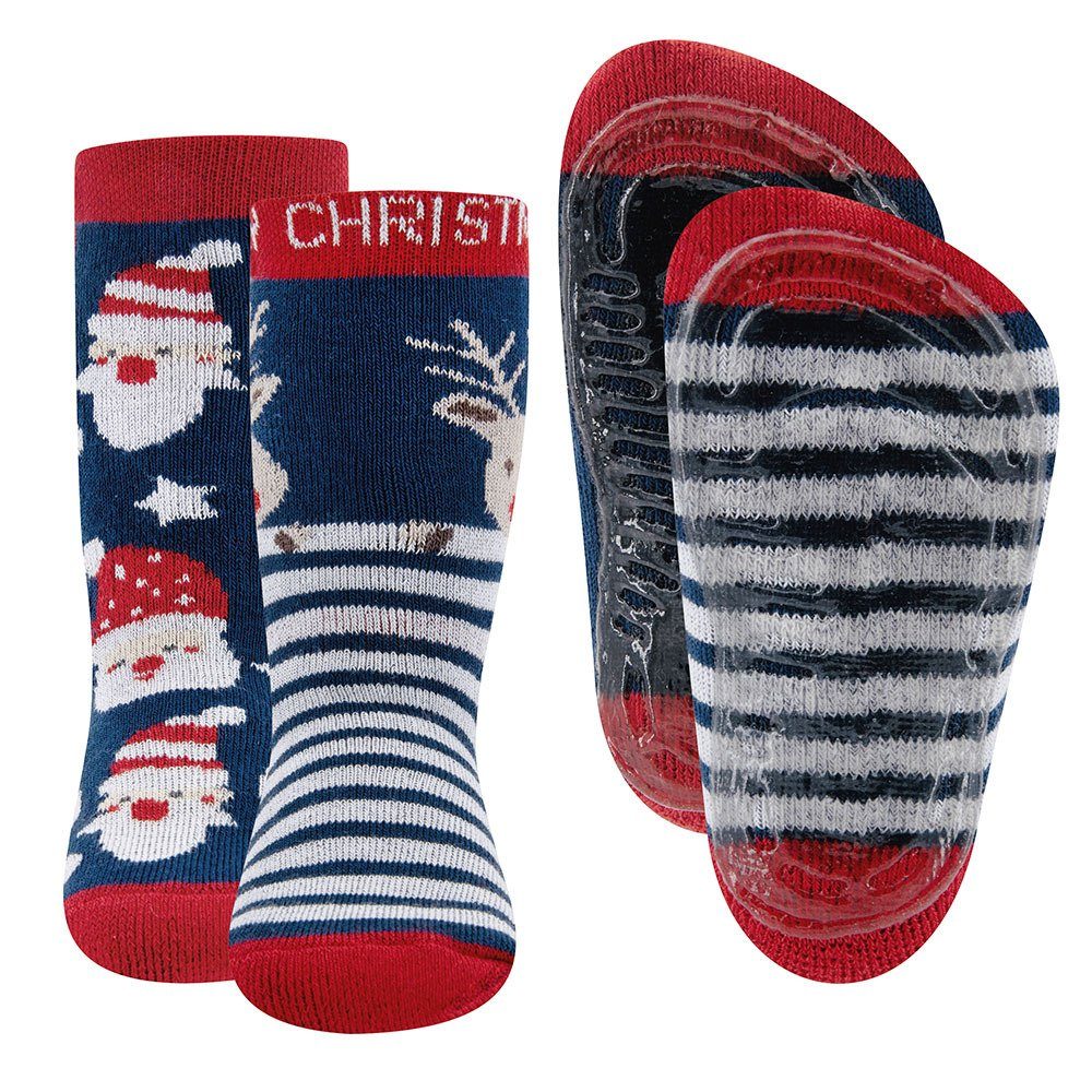 Ewers ABS-Socken Stoppersocken Weihnachten (2-Paar)