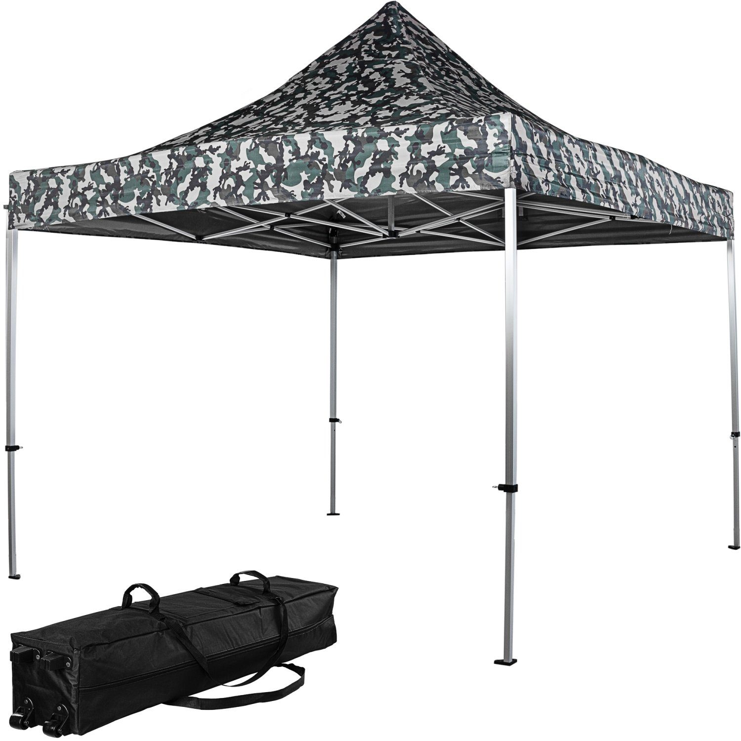INSTENT Faltpavillon Pro 3x3 m Aluminium Pavillon Partyzelt, mit Trolley, wasserabweisend, UV-Schutz 50+, Farb- u. Modellwahl