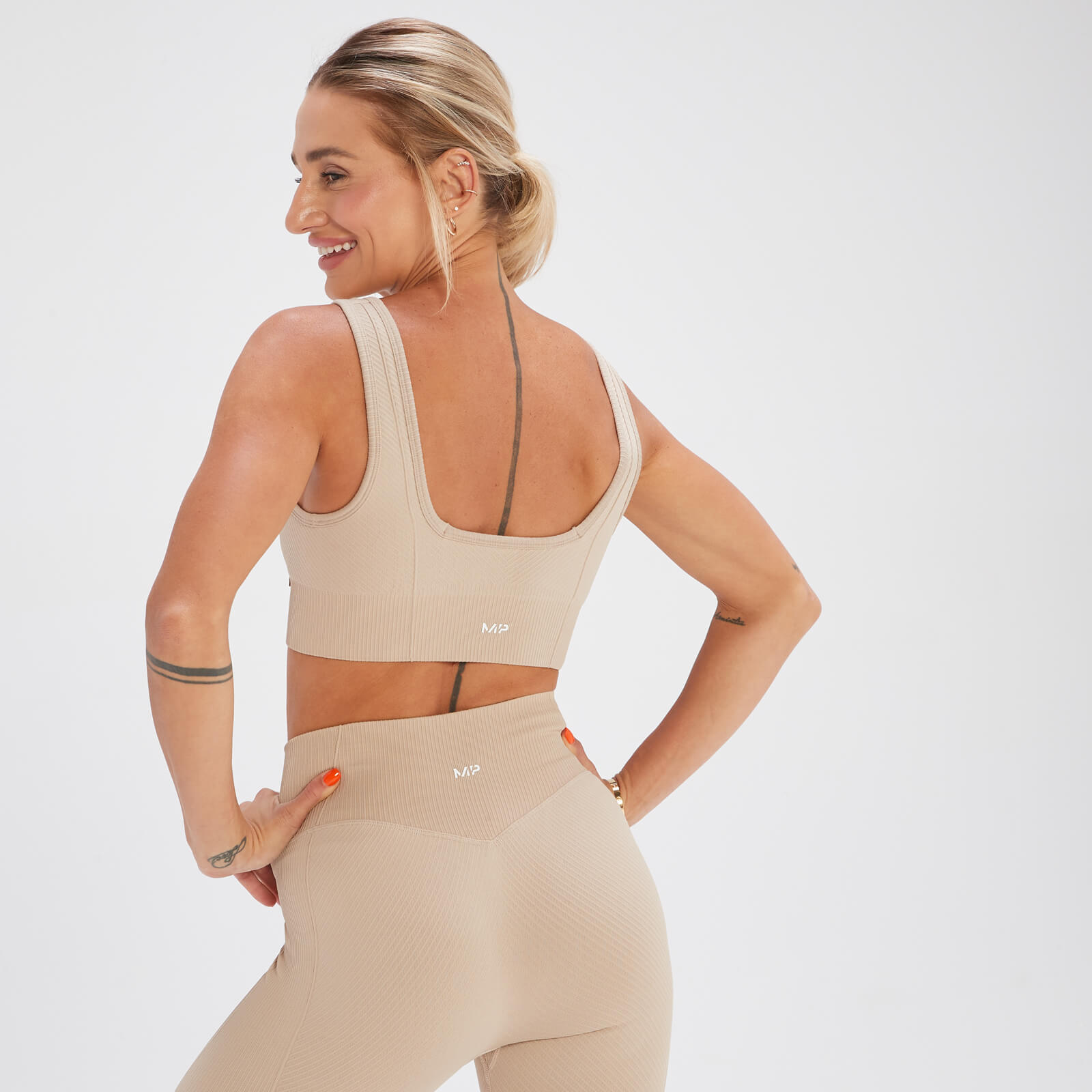 Brassière de sport sans coutures MP x Tatiana – Crème