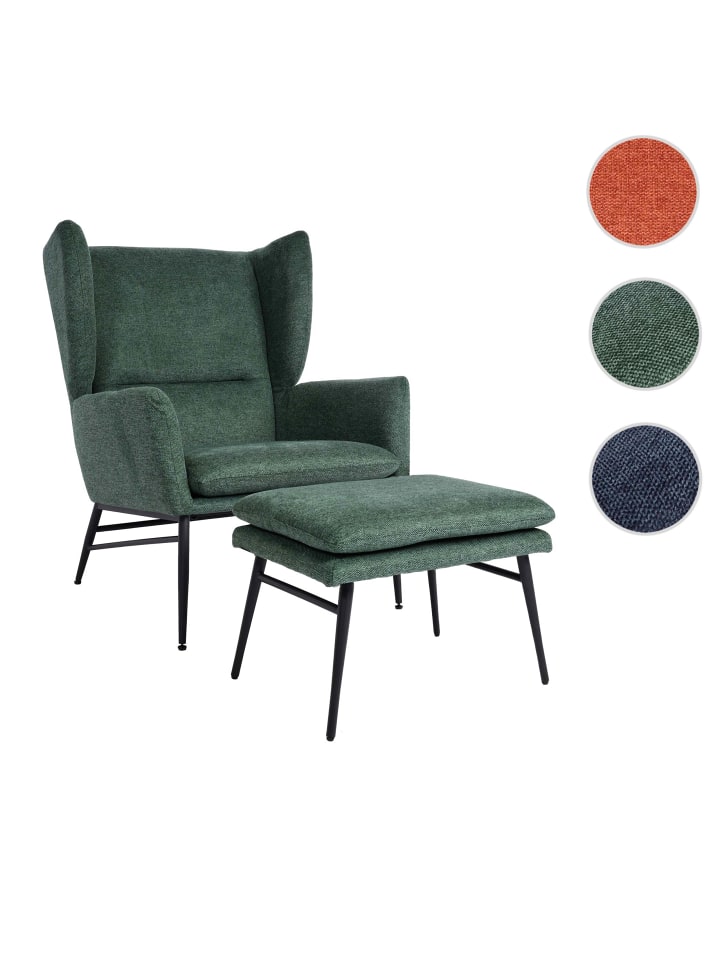 MCW Lounge-Sessel L62 mit Ottomane, Grün günstig kaufen onesize