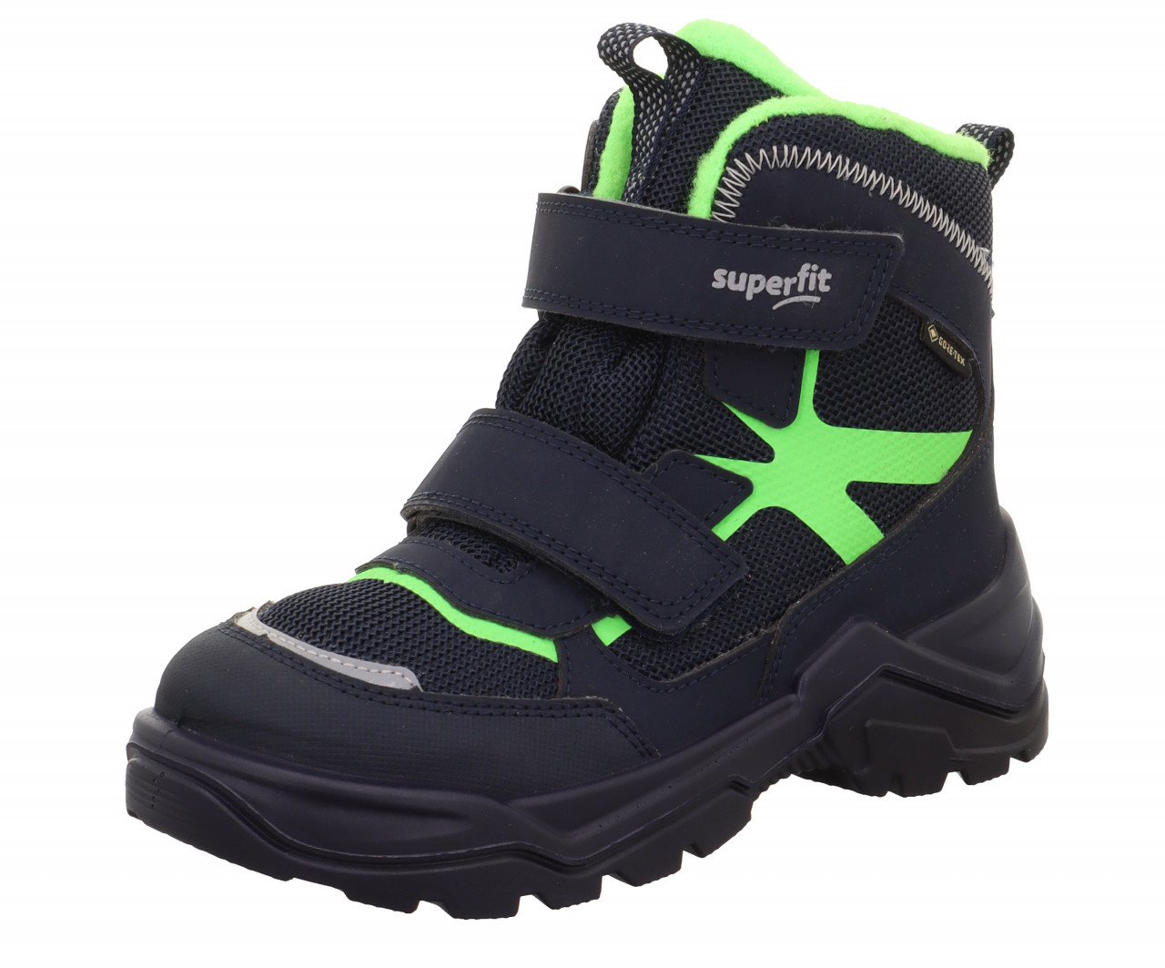SNOW MAX - Blau/Hellgrün Boots mit Klettverschluss