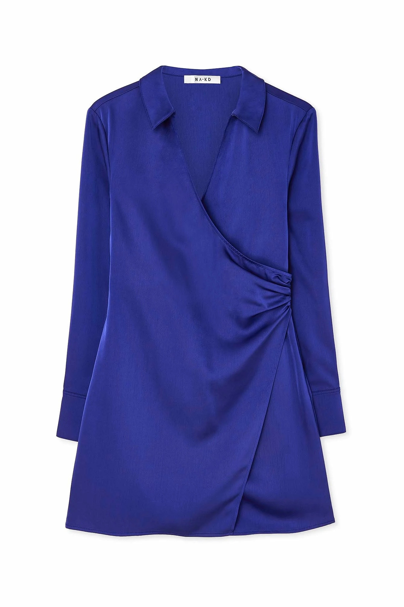 Wickel-Mini-Hemdkleid aus Satin