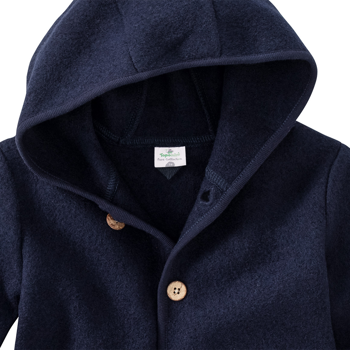 Baby Wollwalk-Jacke mit Umschlagbündchen