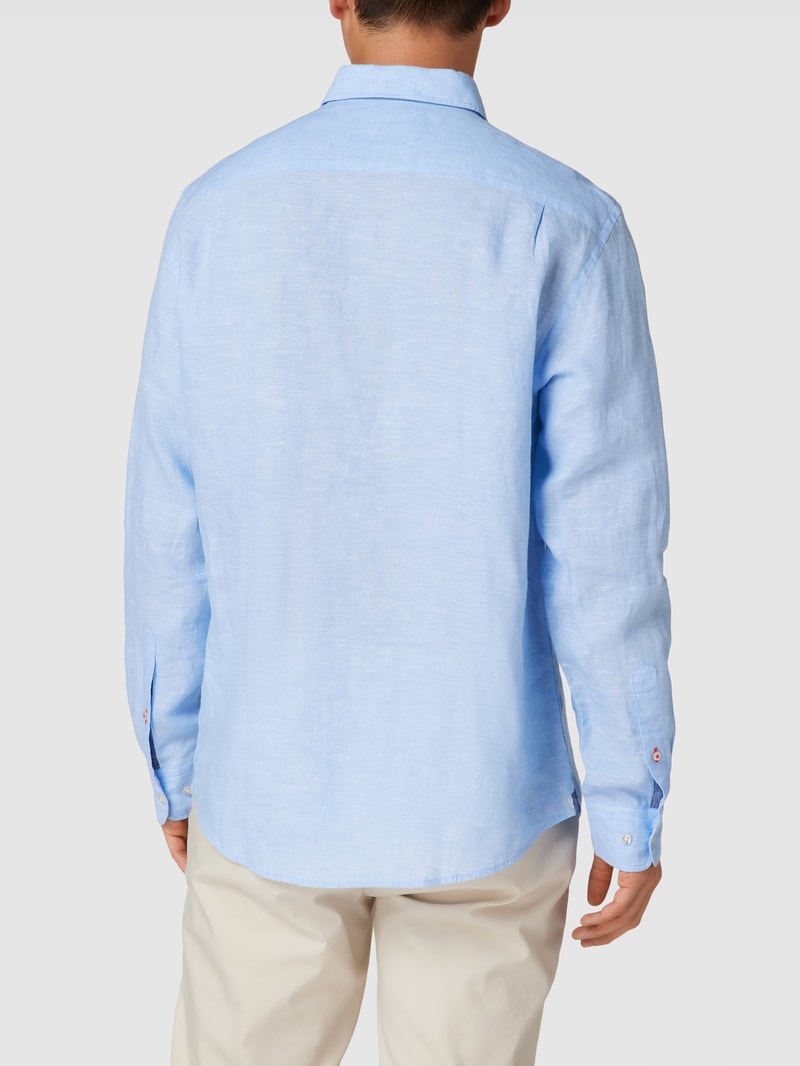 Freizeithemd mit Button-Down-Kragen in bleu
