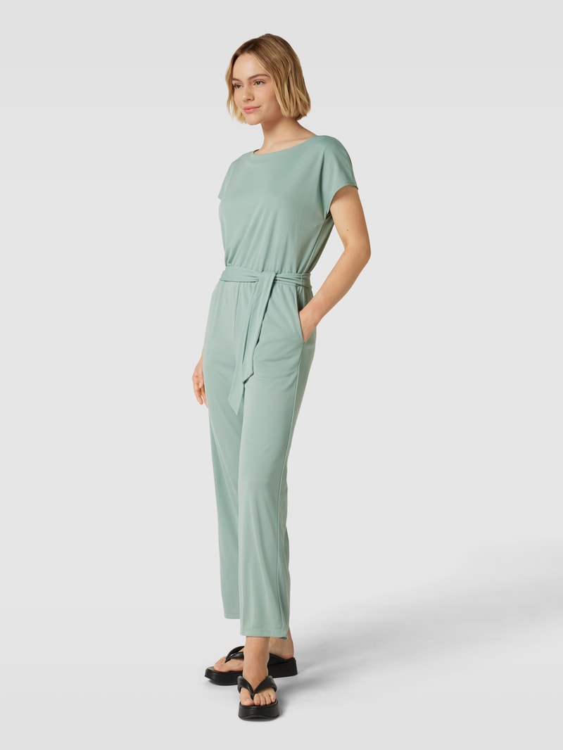 Jumpsuit mit Bindegürtel in lindgrün