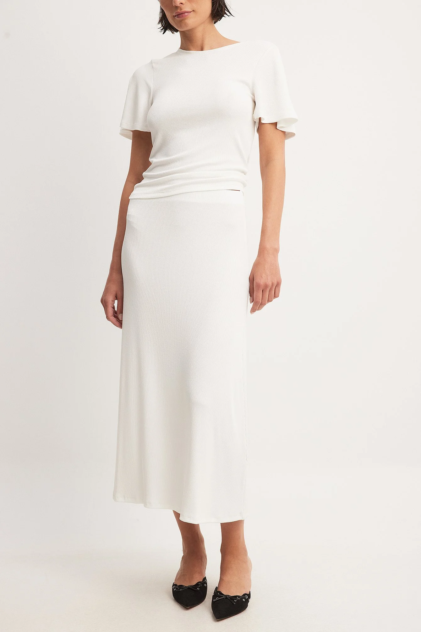 Soft Rib Midi Skirt