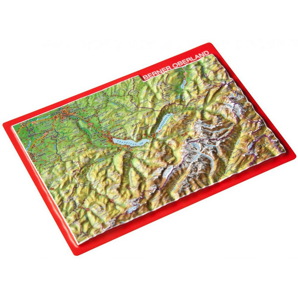RELIEFPOSTKARTE BERNER OBERLAND