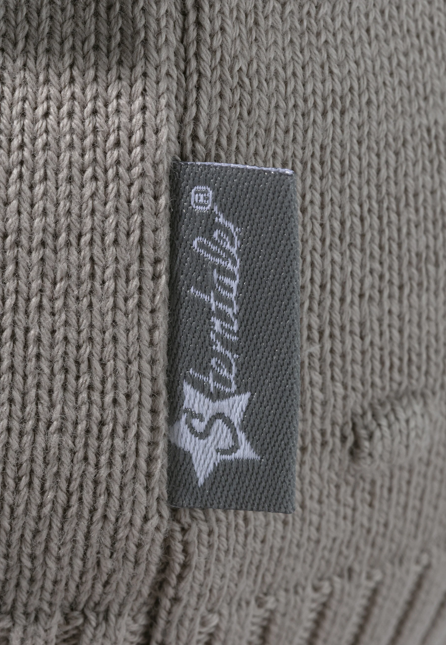 Strickmütze GOTS mit aufgestrickten Punkten