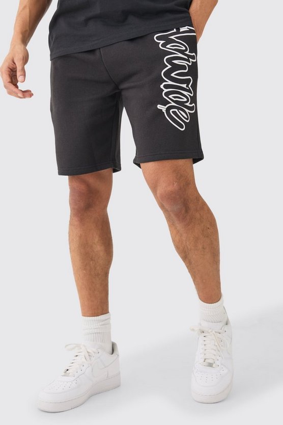 Lockere Shorts mit Worldwide-Print