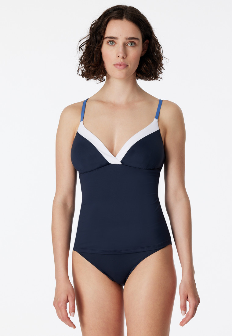 Tankini-Set variable Träger nachtblau - Aqua Ocean Swim
