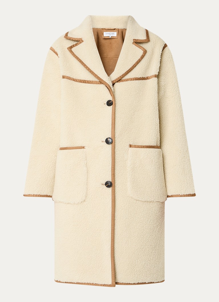 Gerard Darel Lysange teddy coat with patch pockets