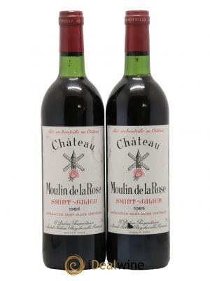 Château Moulin de la Rose Cru Bourgeois  1985 - Lot de 2 Bouteilles