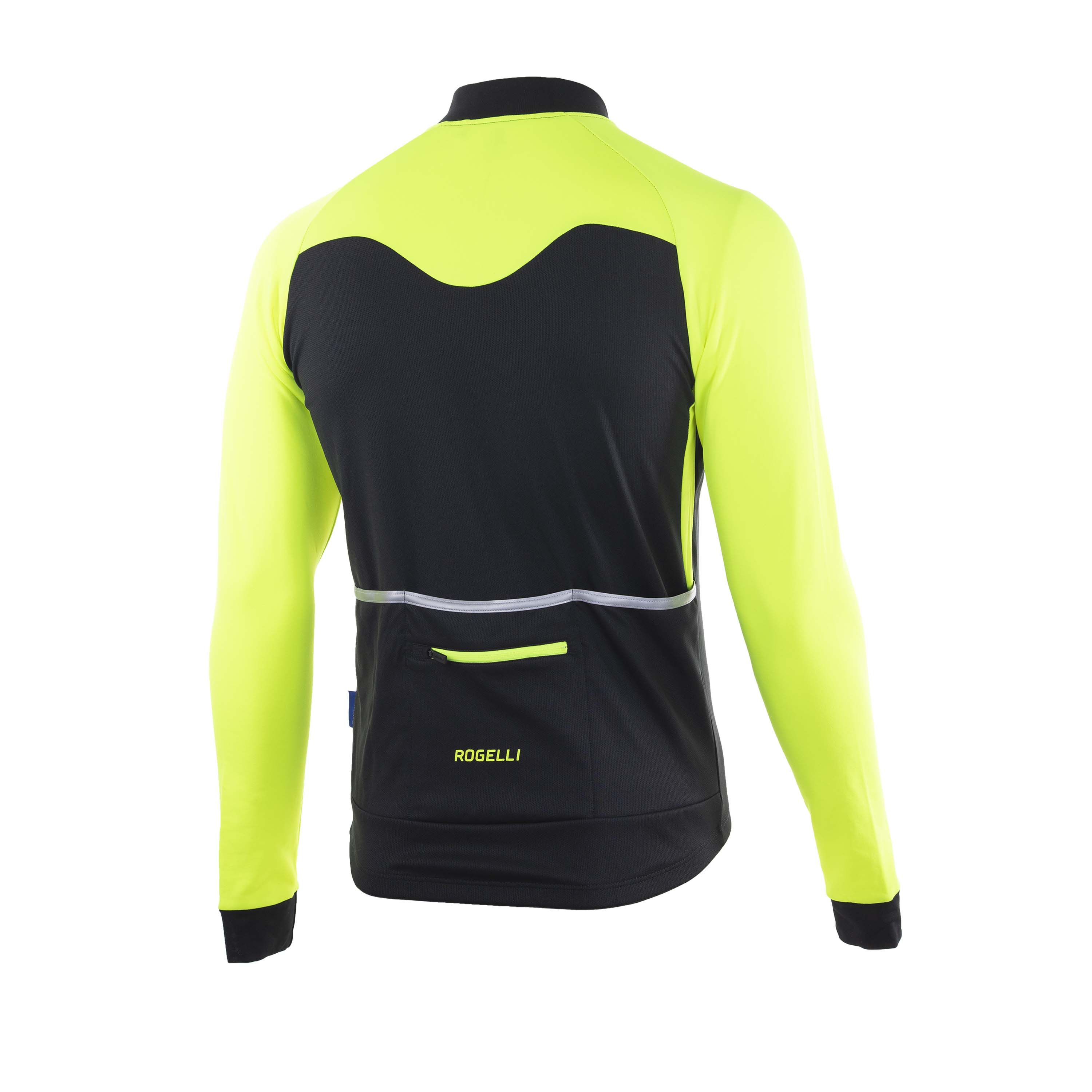 Rogelli Caluso 2.0 Yellow Black Herren Langarm-Radtrikot