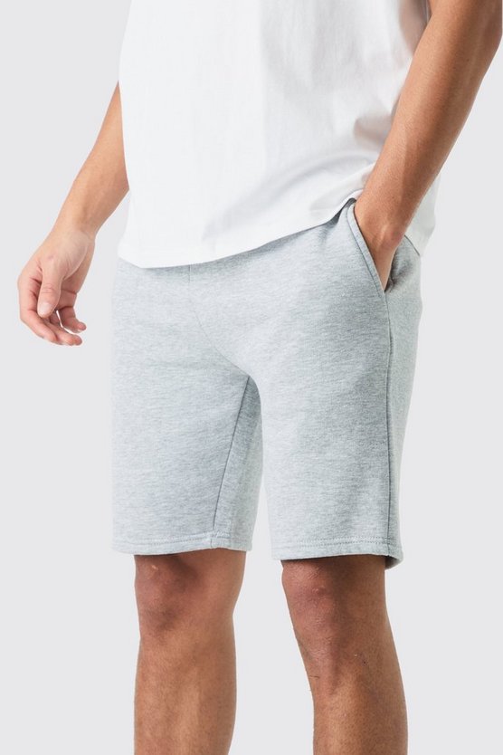 Mittellange Slim-Fit Jersey-Shorts