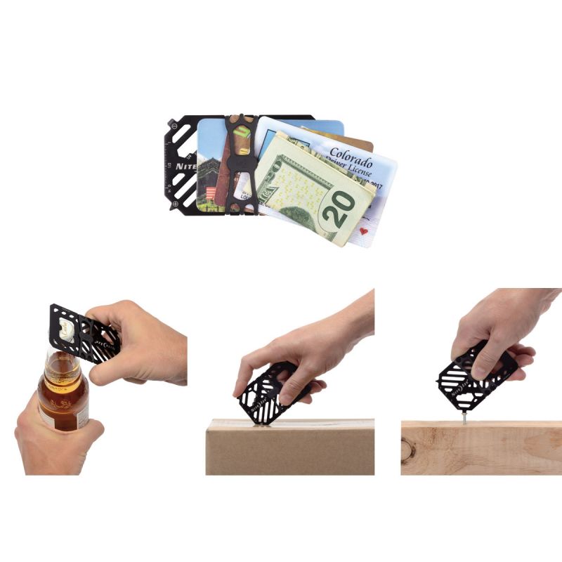 Niteize Financial Tool Multitool Wallet Black FMT2-01-R7