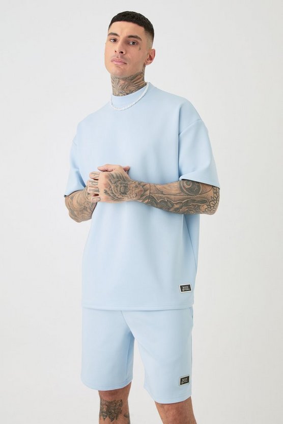 Tall Oversize Scuba T-Shirt & lockere Shorts