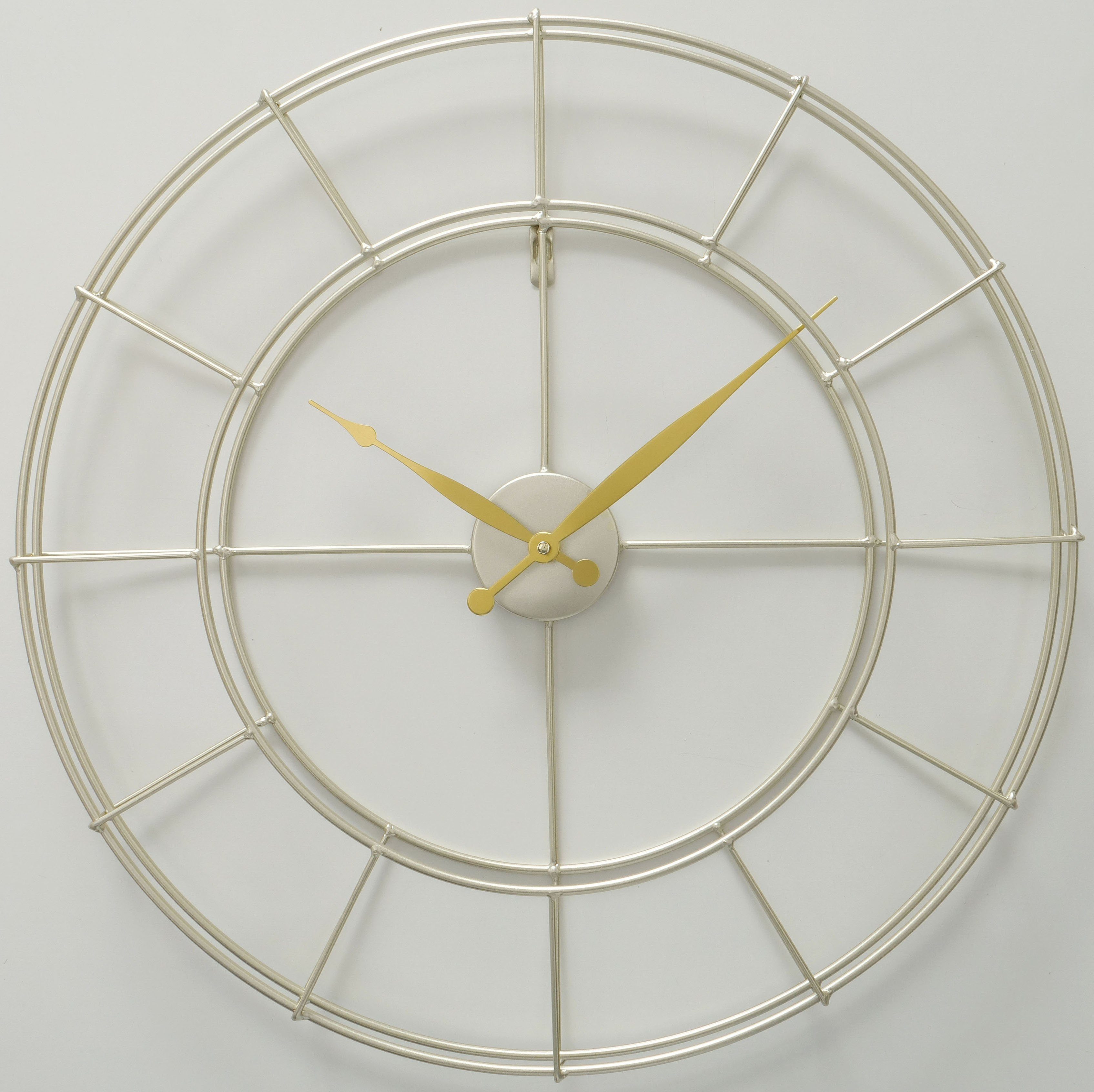 andas Wanduhr Hadersleben (goldfarben, rund, aus Metall)