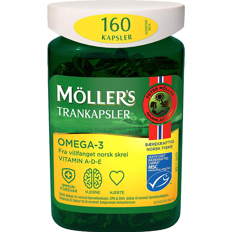 Möller's Möller`s trankapsler Omega -3 160 stk
