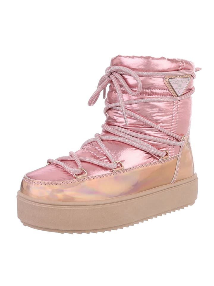Ital-Design Stiefelette in Pink günstig kaufen 30