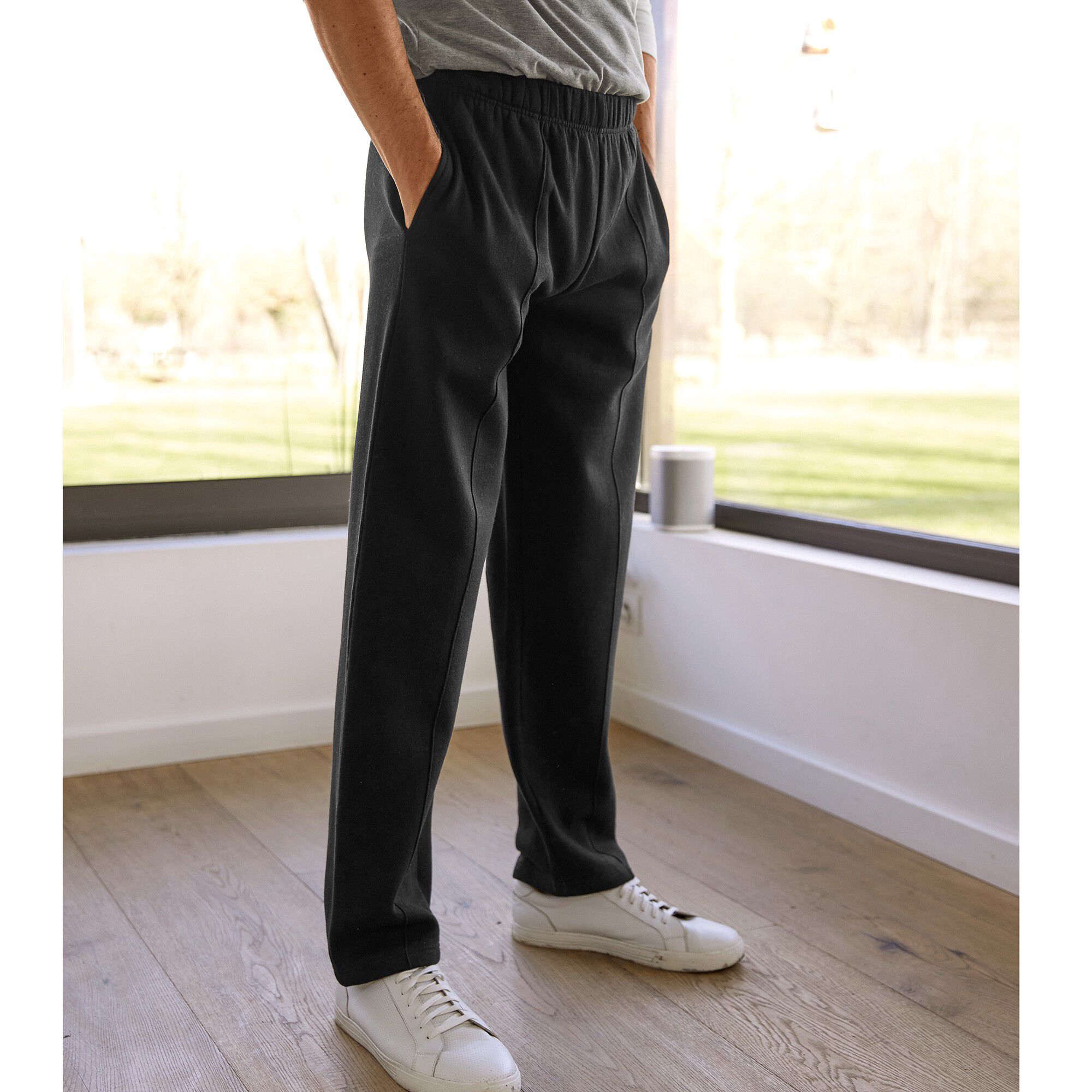Pantalon loisirs molleton, bas droits