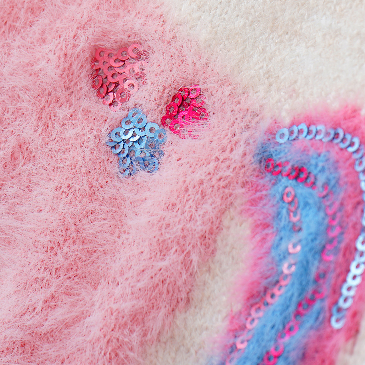 Mädchen Strickkleid mit Einhorn-Motiv