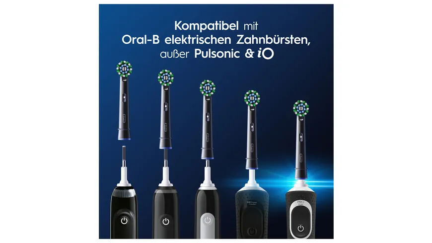 Oral-B PRO CROSSACTION Aufsteckbürsten Schwarz 4 Stück AM