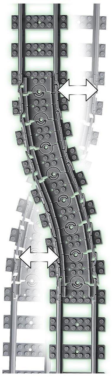 LEGO® Konstruktionsspielsteine Schienen (60205), LEGO® City, (20 St), Made in Europe