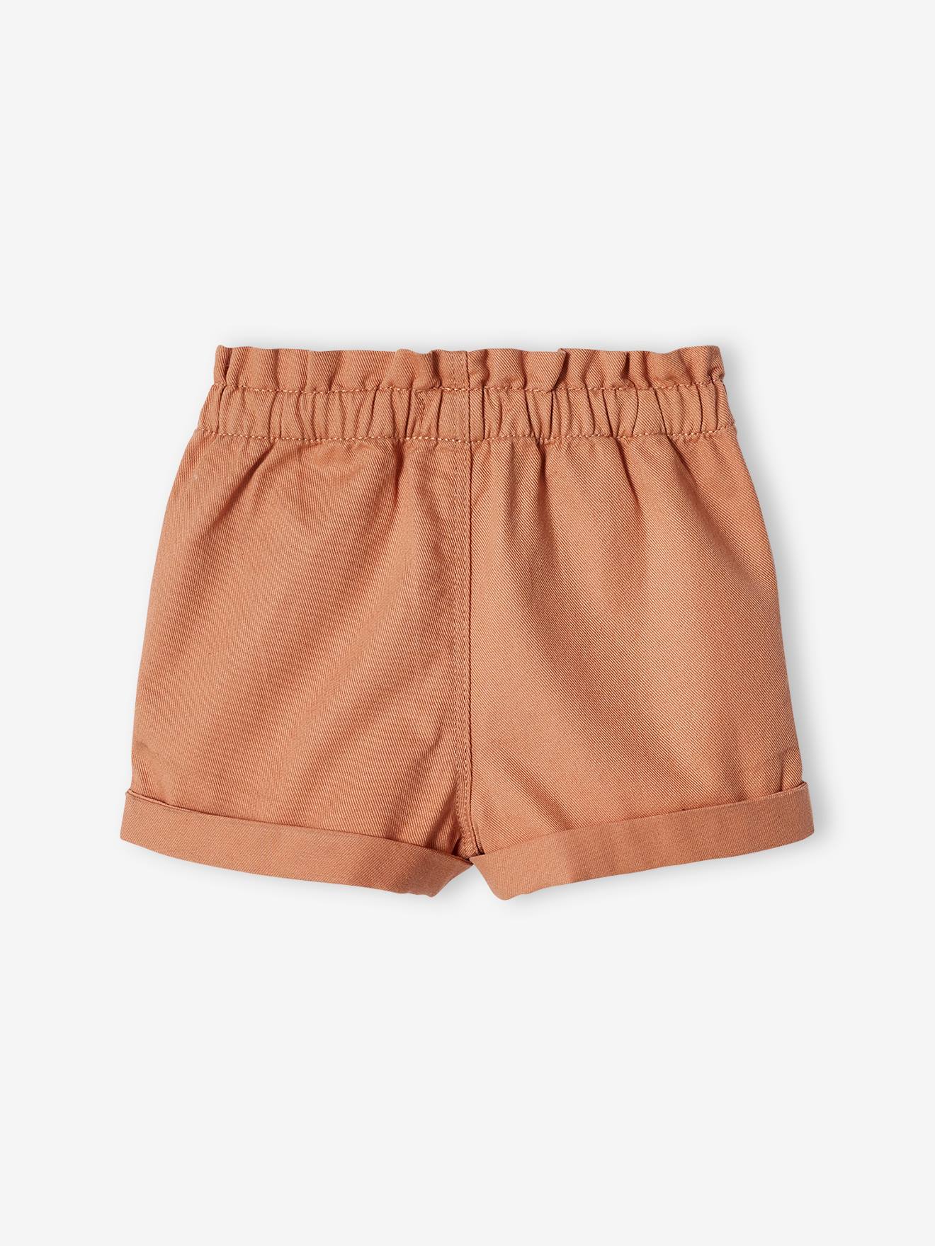 Vertbaudet Mädchen Baby Shorts, Schlupfbund Oeko-Tex - ziegel
