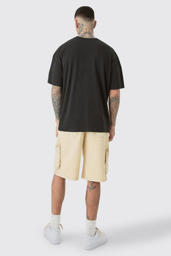 Tall Oversize T-Shirt mit Championship Moto-Print