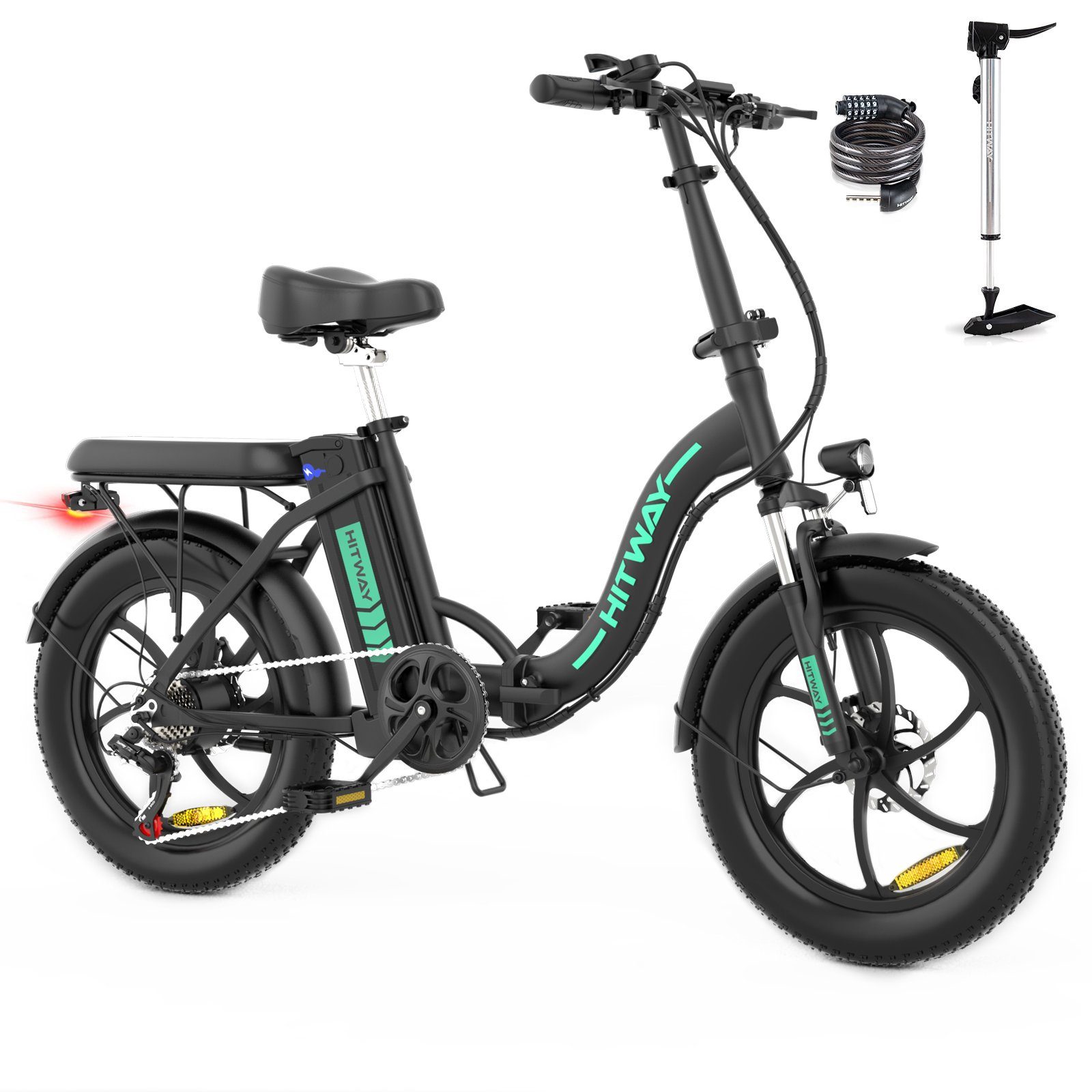 HITWAY E-Bike, Elektrofahrrad klapprad E-Bike FatReifen 20