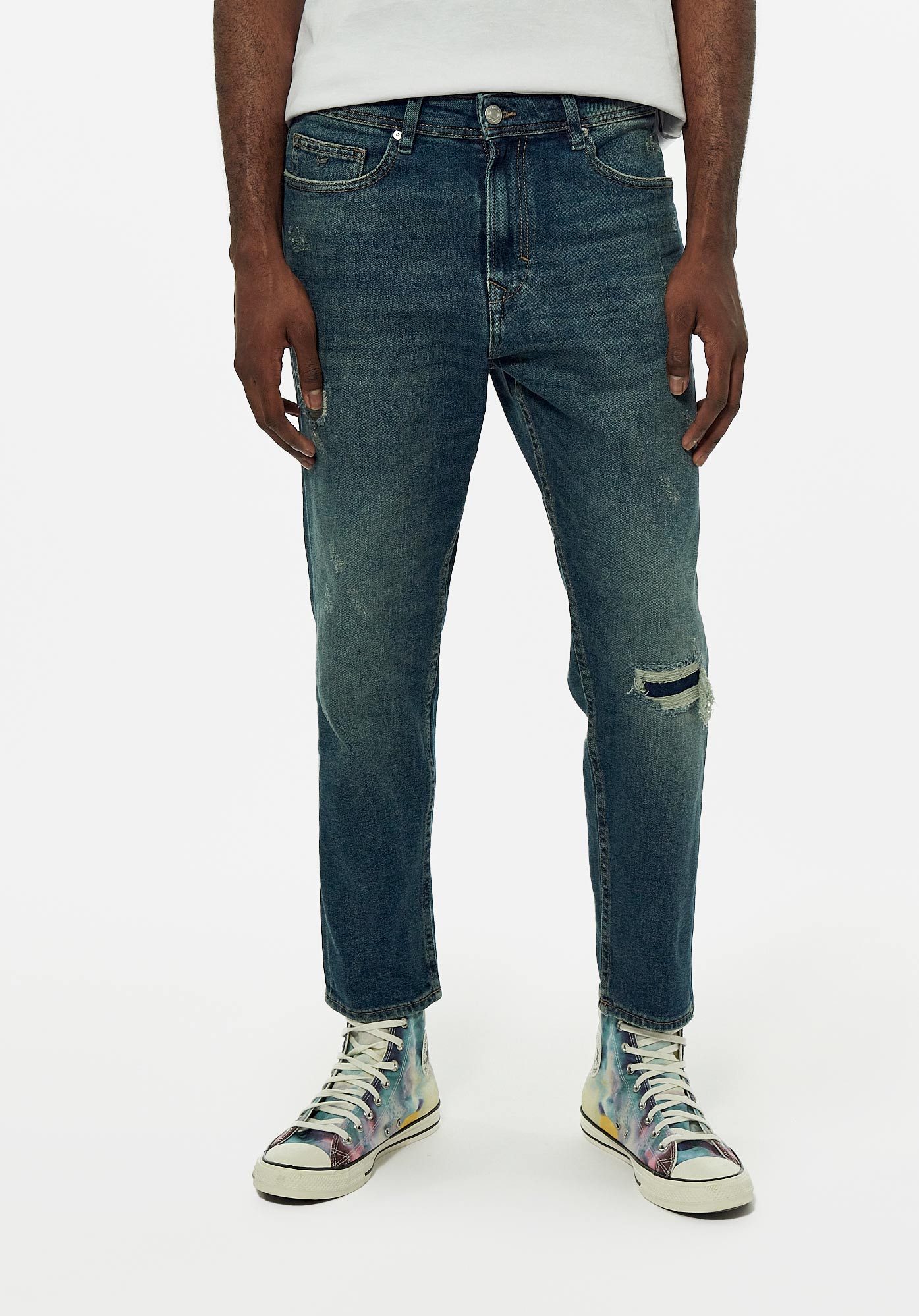 ROBIN  Jean loose cropped Homme