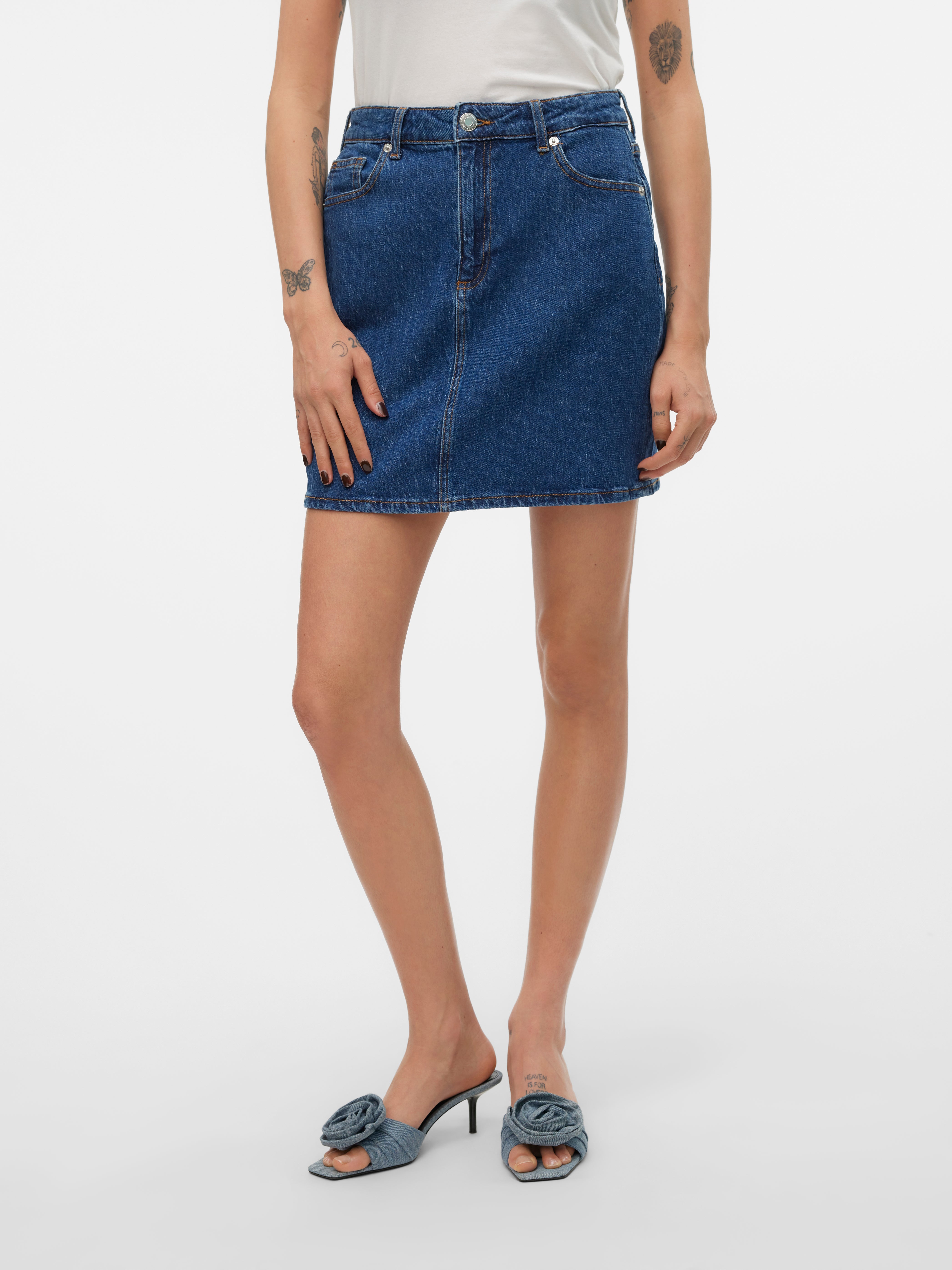 VMTESSA Hohe Taille Kurzer Rock