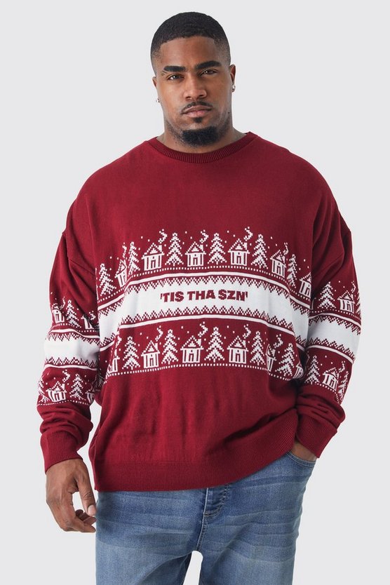 Plus Oversize Tiz Tha Szn Weihnachtspullover