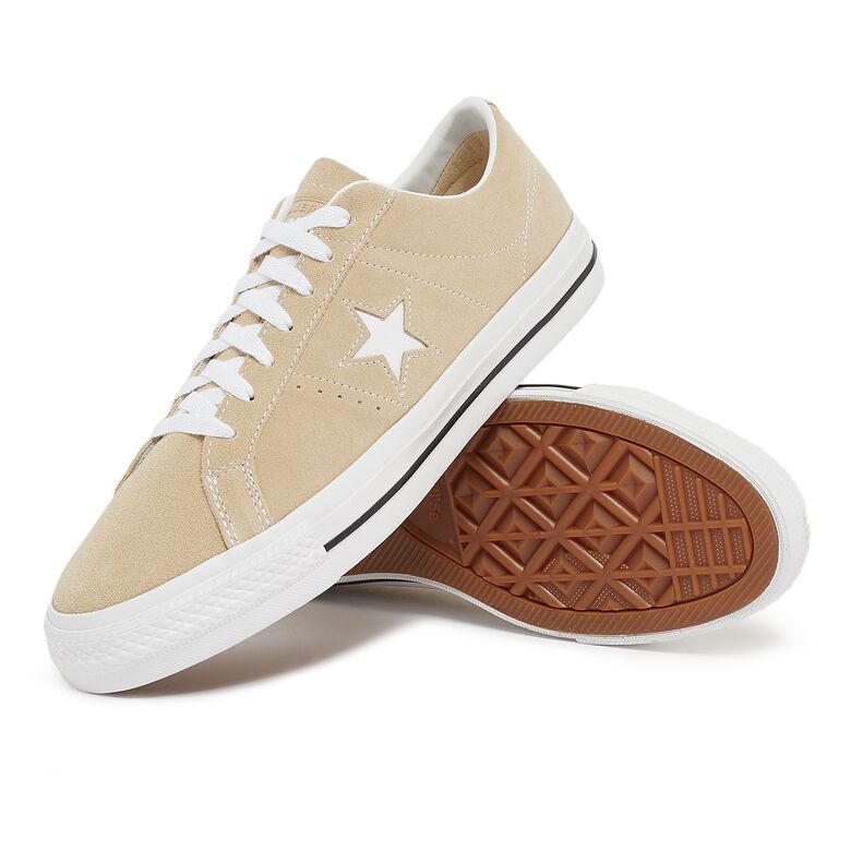 Converse One Star Pro Classic Suede oat milk/white/black