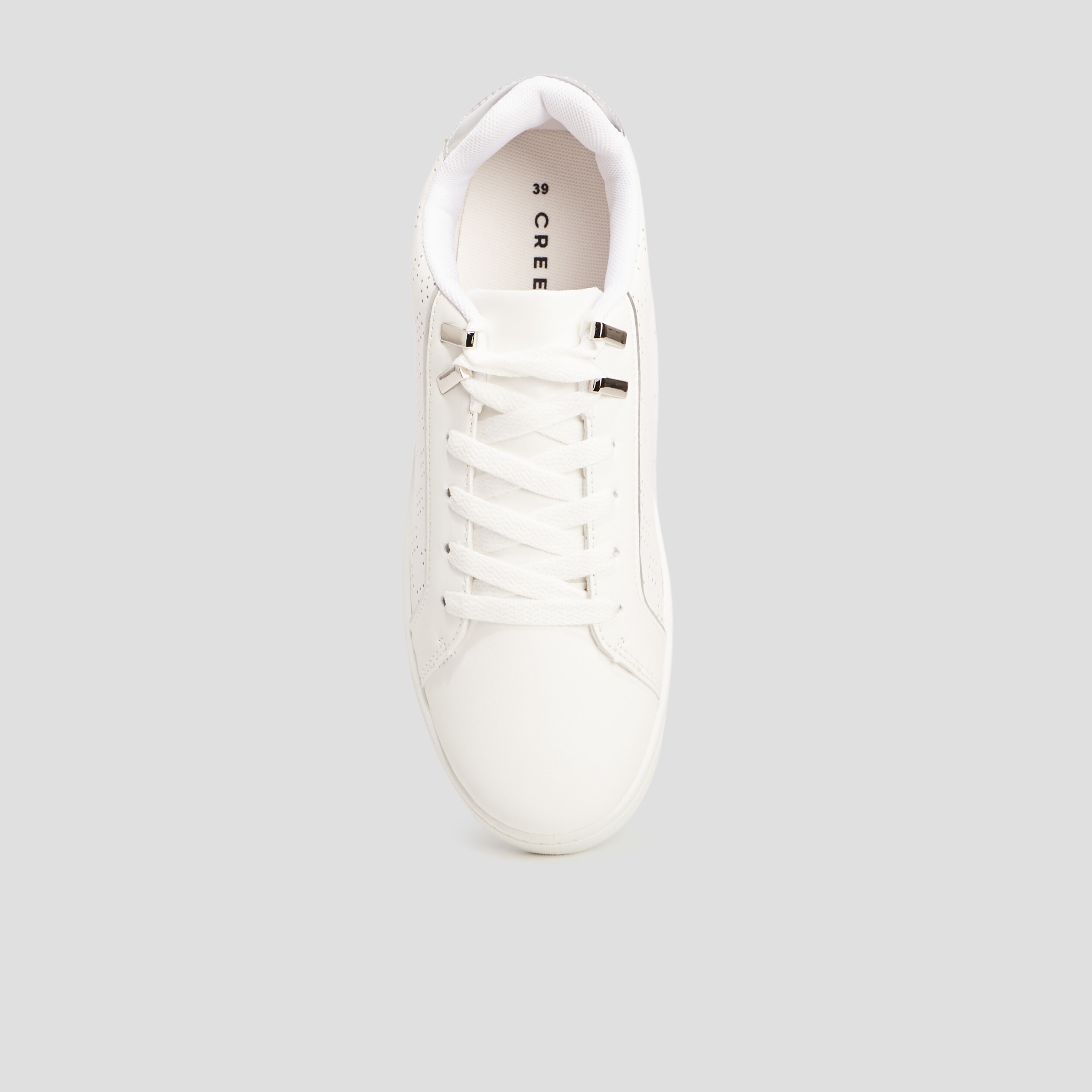 Baskets tennis à lacets Creeks blanc femme | La Halle