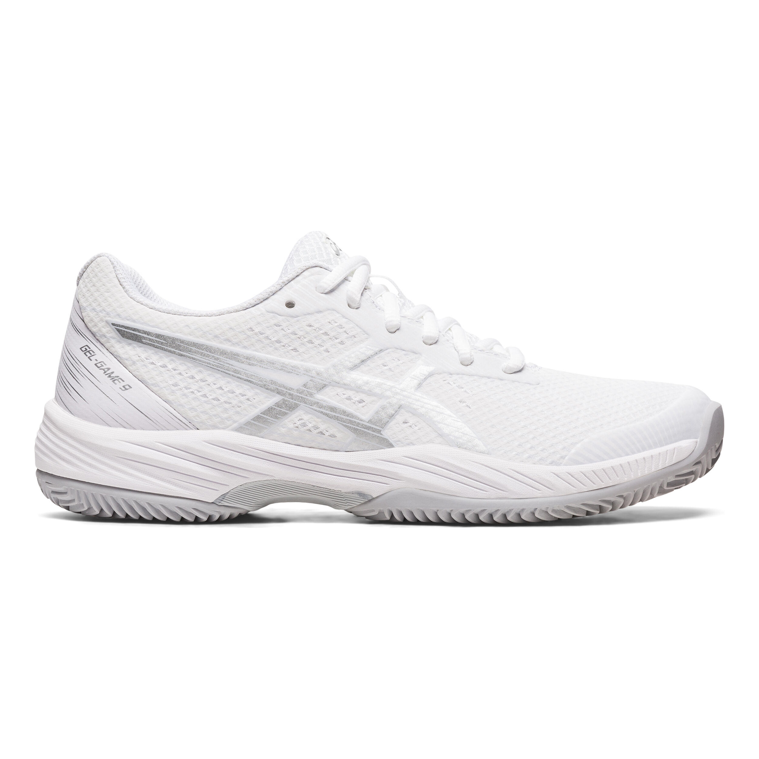 Gel-Game 9 Sandplatzschuh Damen - Weiß, Silber
