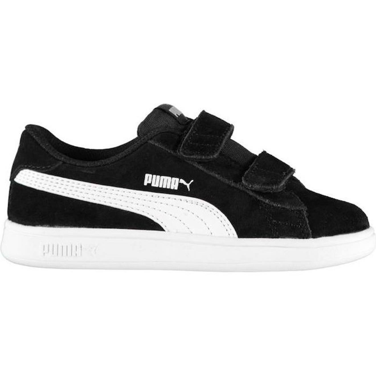 Puma Smash Baskets Basses De Ville En Daim Garçon noir