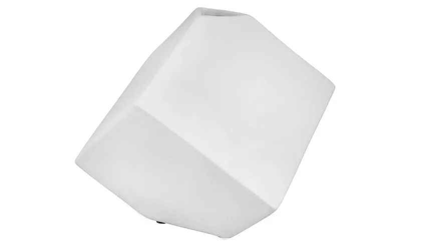 GILDE Keramik Vase Würfel weiß