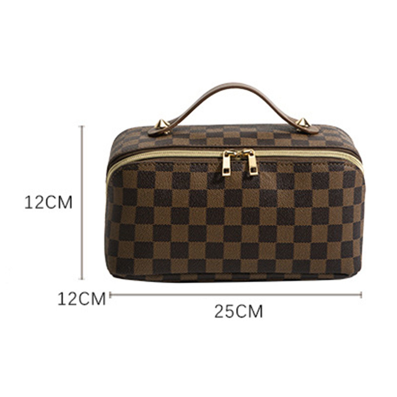 Blusmart Kosmetiktasche Damen-Make-up-Tasche Aus PU-Leder, Tragbar, Wasserdicht, Mit