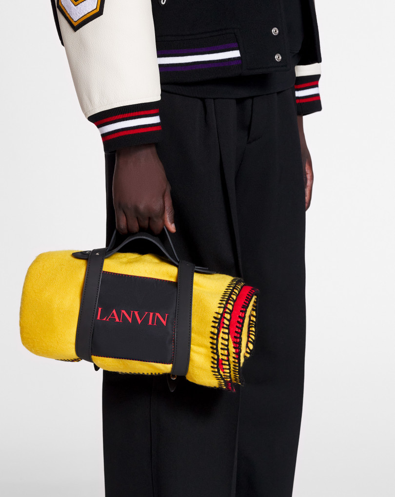 COUVERTURE AIGLE LANVIN X FUTURE EN LAINE AVEC SANGLE