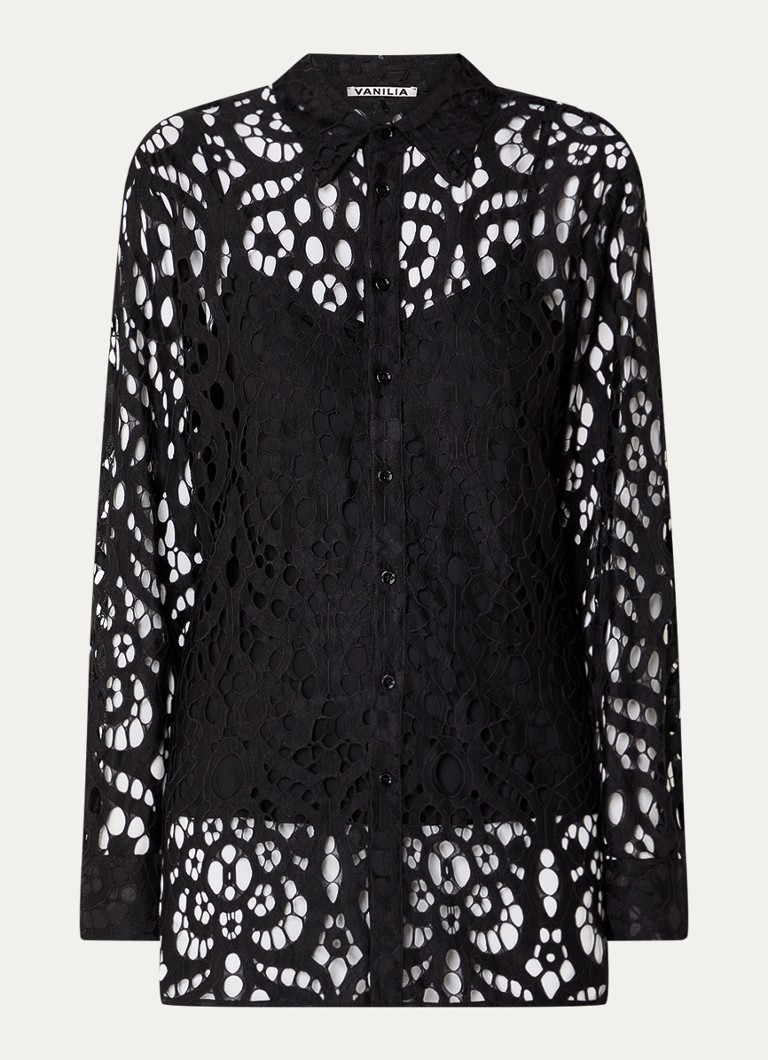 Vanilia Blouse with openwork design